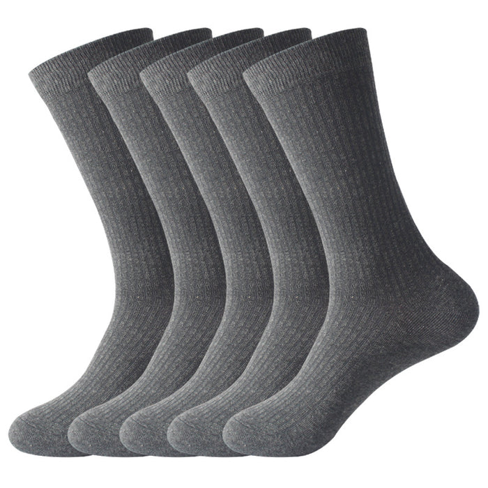 Wholesale Vertical calf socks imitation double needle mid high tube socks cotton socks long socks
