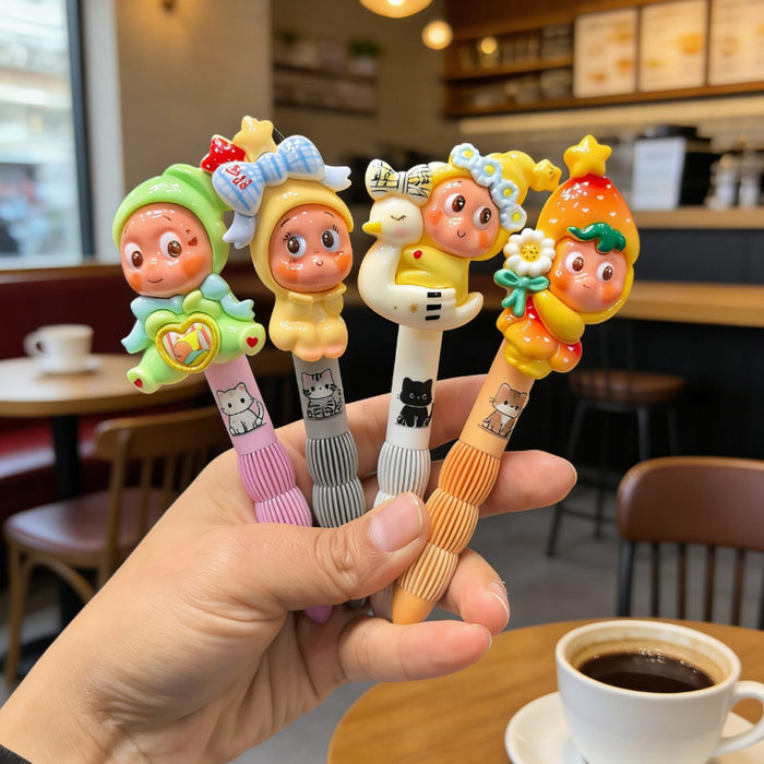 Wholesale Creative Monster Soft Grip Star Character Gel Pen 0. 5mm Cute Trendy Writing Tool