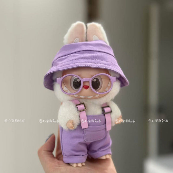 Wholesale Vinyl Doll overalls  hats clothes glasses