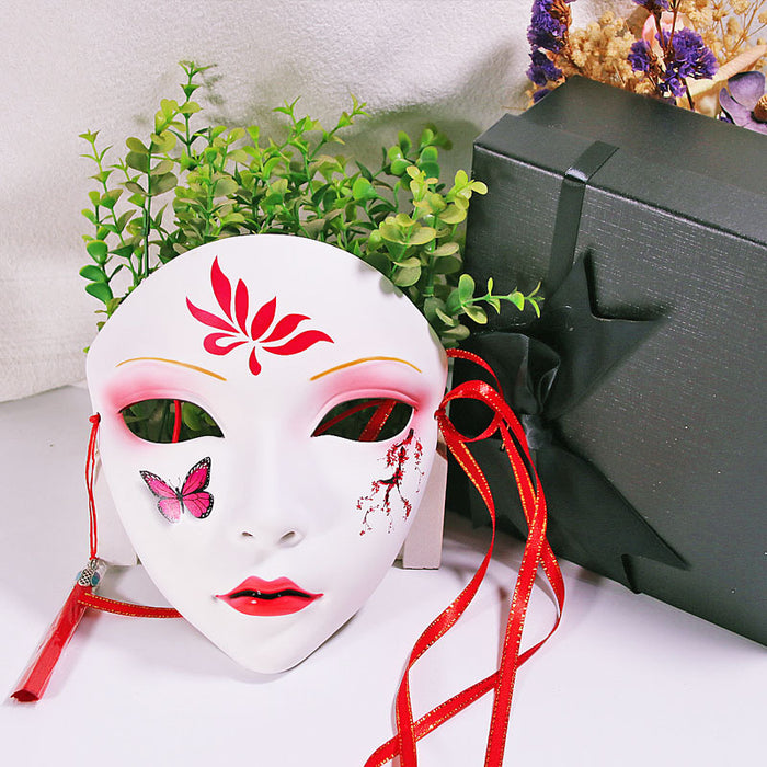 Wholesale Animistic Internet Celebrity Adult Party Mask Full Face Chinese Style Hand-painted Decoration Hanfu Accessories Members Exclusive