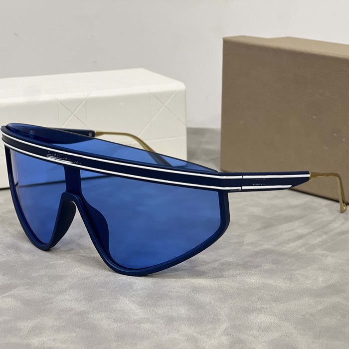 Wholesale  shui silver conjoined large frame leisure trend sunscreen riding sunglasses