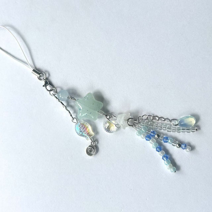 Wholesale jellyfish Macaron color color stars childlike crystal mobile phone pendant bag pendant