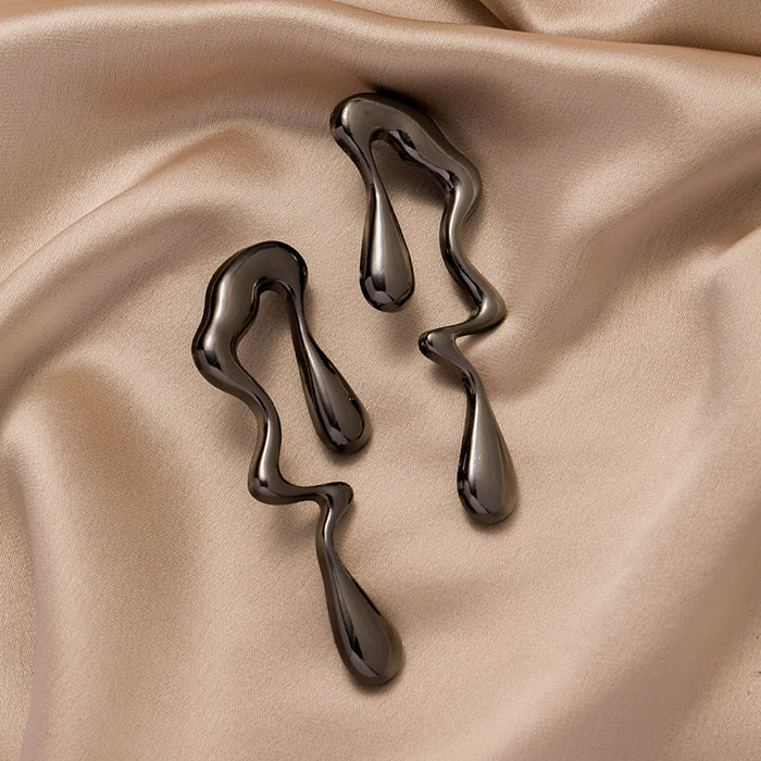 Wholesale Jewelry irregular earrings female  hollow water drop earrings