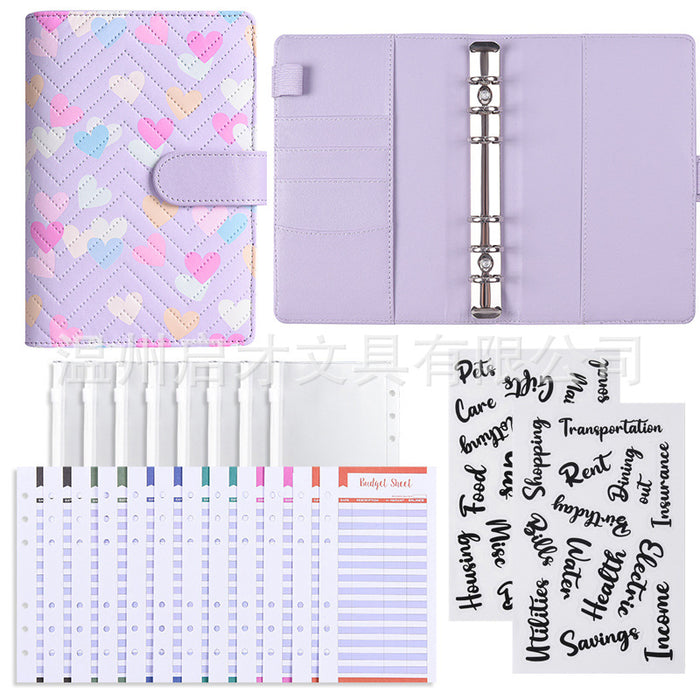Wholesale Pu Notebook Cash Budget Loose-Leaf Financial Notebook
