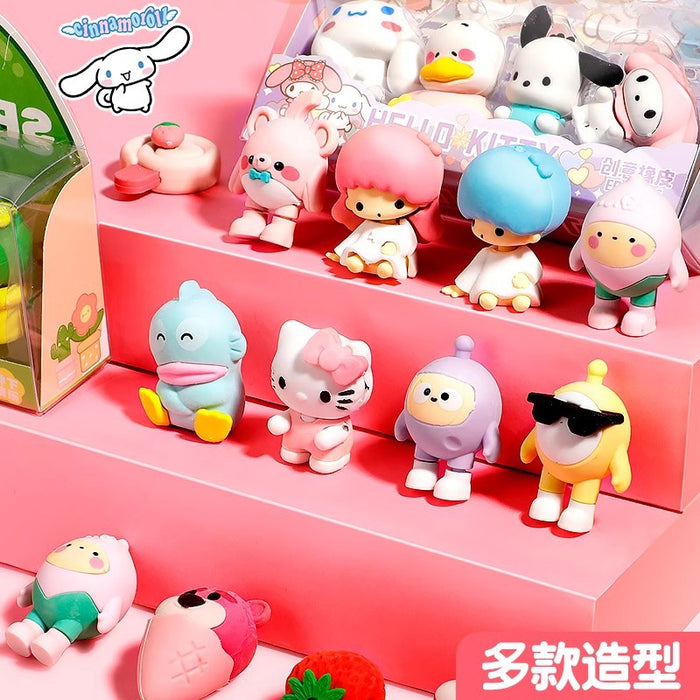 Wholesale Stylish Doll Erasers 3D TPR Creative Spliceable Gift for Students