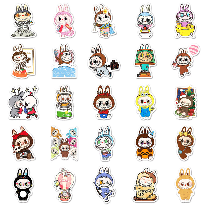 Wholesale 50pcs cute cartoon rabbit waterproof decorative mobile phone cup stickers