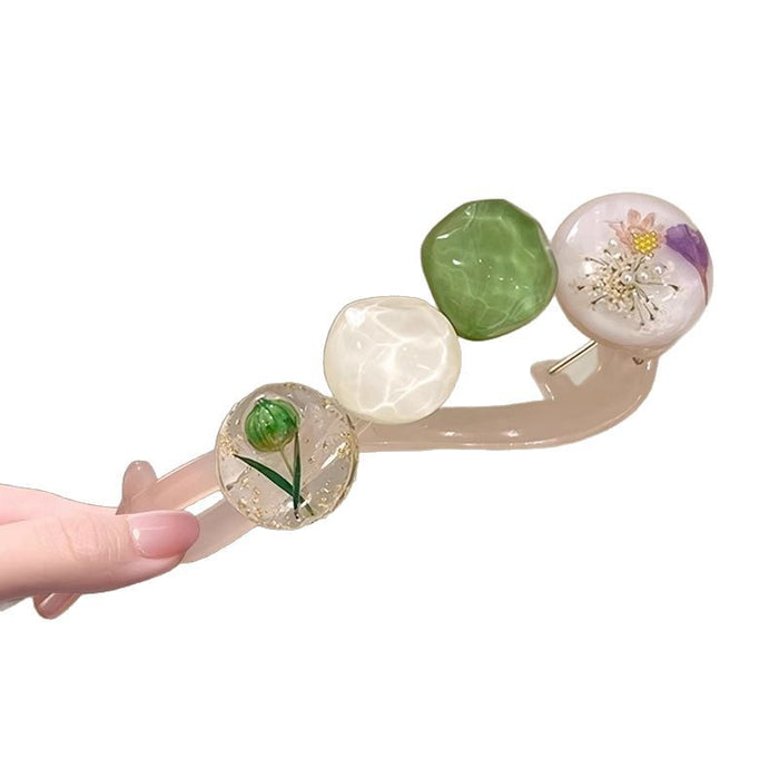 Wholesale Elegant and minimalist twist clip with a high-end feel, with a back of the head temperament and a hair clip headband