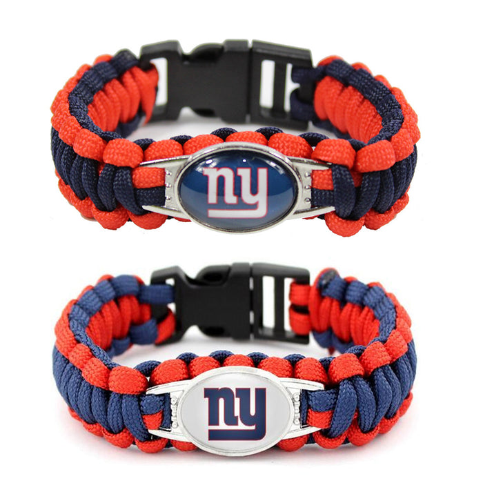 Wholesale rugby team rope woven bracelet