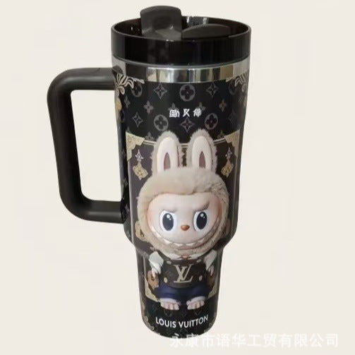 Wholesale Ice Cup 40oz Stainless Steel Handle Insulated Cup Portable Car Cup