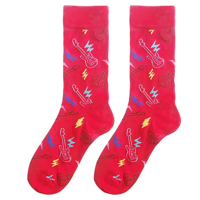 Wholesale Octopus Animal Pizza Food Cartoon Cotton Middle Socks JDC-SK-HuiHe043