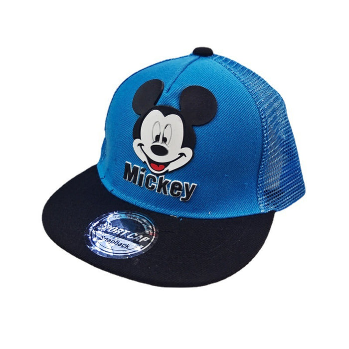Wholesale Children's cartoon adhesive baseball cap, breathable mesh cap, cute children's sun protection and sunshade hat