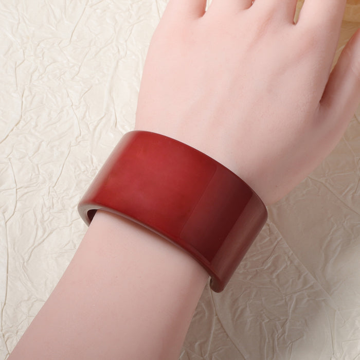 Wholesale Jade Wide Version Resin Guofeng Bracelet Multicolor All-match Women's Style