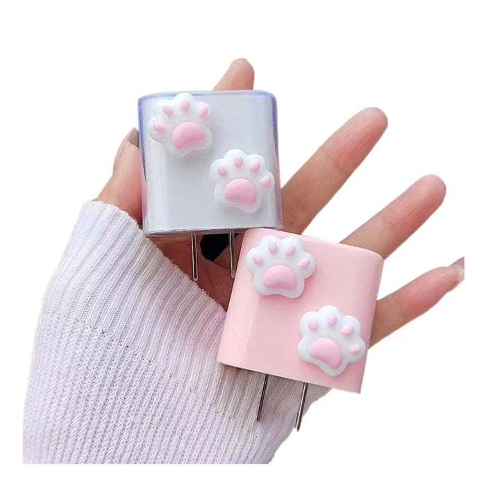 Wholesale Cute cat paw 18W/ 20W charger protective case/ soft shell