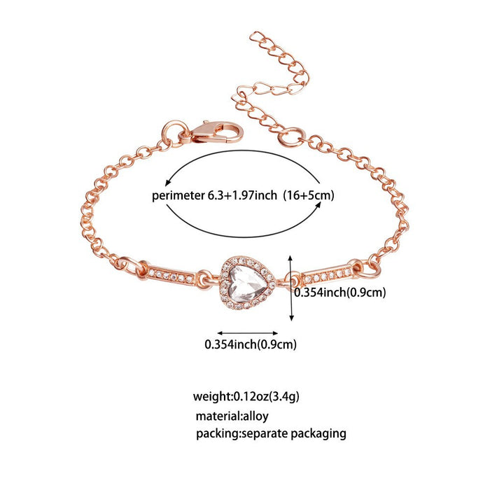 Wholesale Heart-shaped Women's Bracelet Diamond Jewelry Women's Jewelry Bracelet Gift