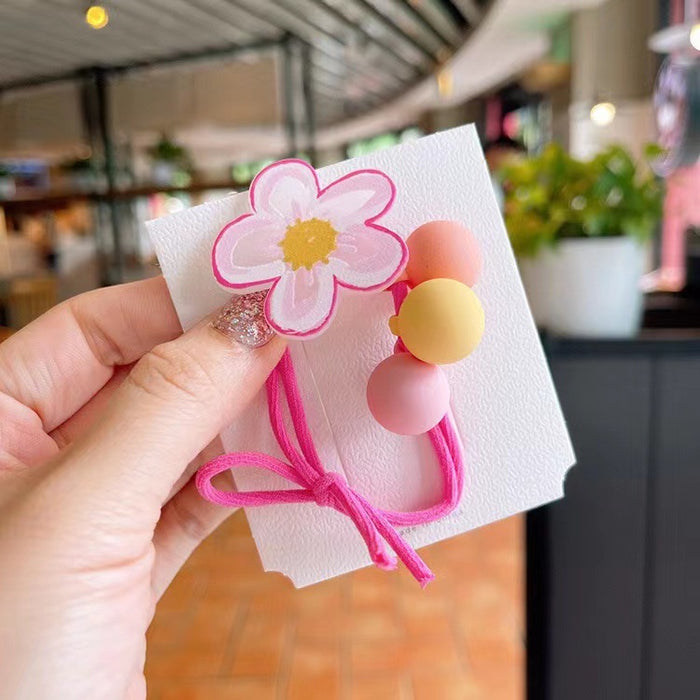 Wholesale Children's headband, flower headband, high elasticity, tied ponytail, meatball, scalp tendon, headband, hair accessories wholesale