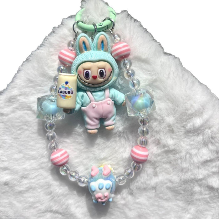 Wholesale Flocking keychain pendant cute cowboy hat cute grain bag pendant accessories girlfriend couple gift