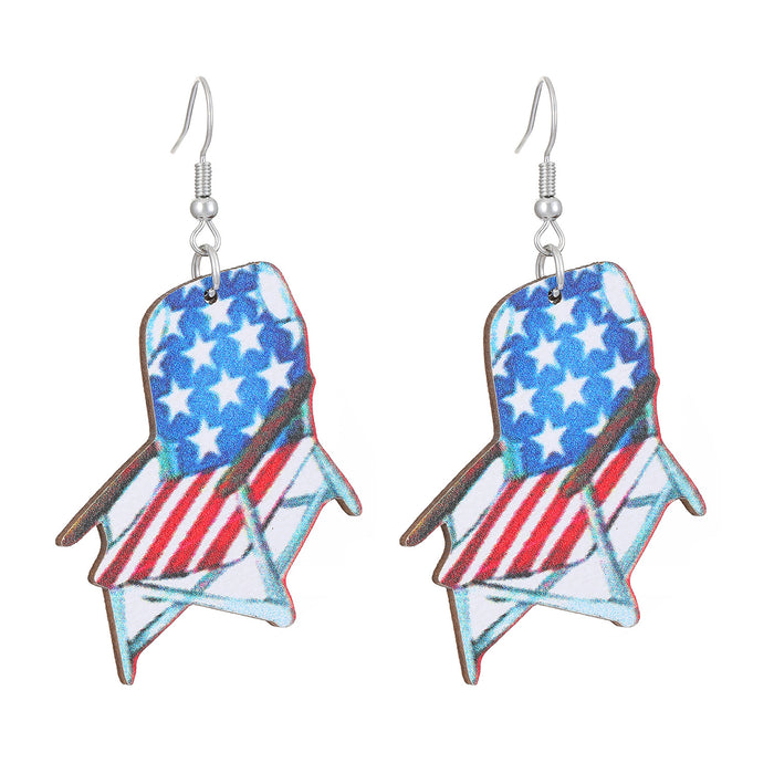 Wholesale National Flag Ice Cream Star Boots Cross Love Set Earrings Cross Border Accessories