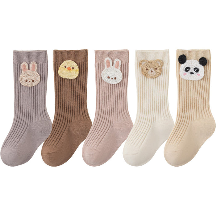 Wholesale Girls' Mid-tube Cotton Socks JDC-SK-SL014