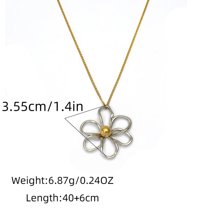 Wholesale Jewelry Stainless Steel Hollow  Necklace Simple Women