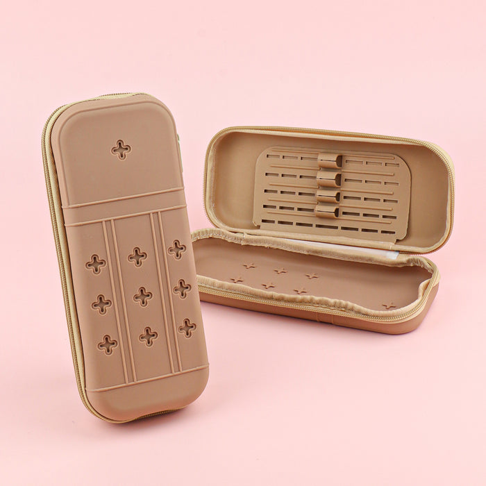 Wholesale Silicone Pencil Case DIY Hole Design Cute Stationery Organizer for Students MOQ≥10