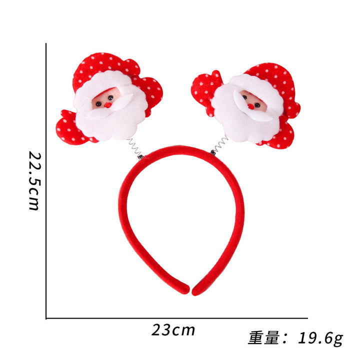 Wholesale Christmas headband elk horn five star headband Christmas decorations children plastic head buckle party decoration supplies