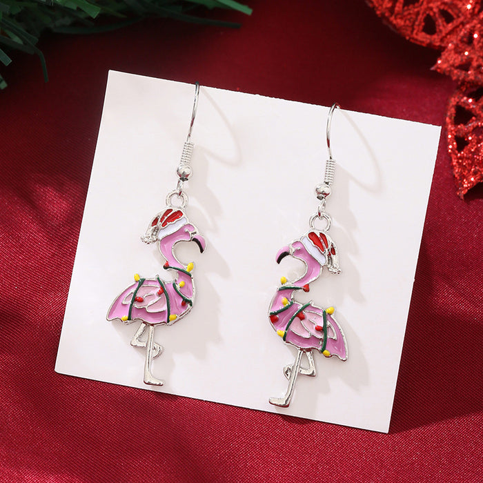 Wholesale Christmas  snowflake earrings,  candy cane bell elk earrings,  Christmas hat earrings