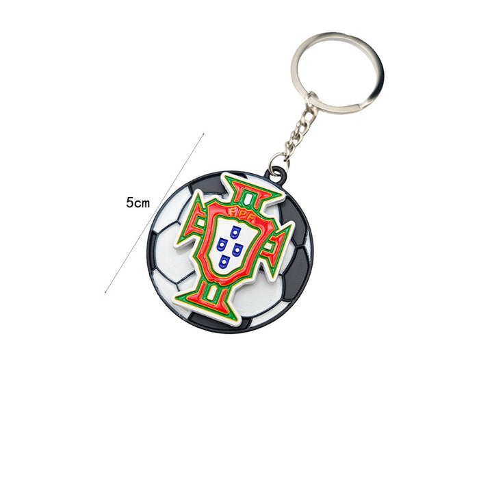 Wholesale Rotatable Football Club Team Keychain