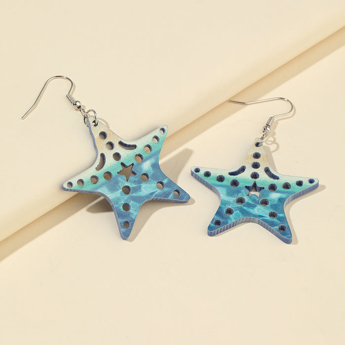 Wholesale Beach Ocean Wind Mermaid Seahorse Earrings