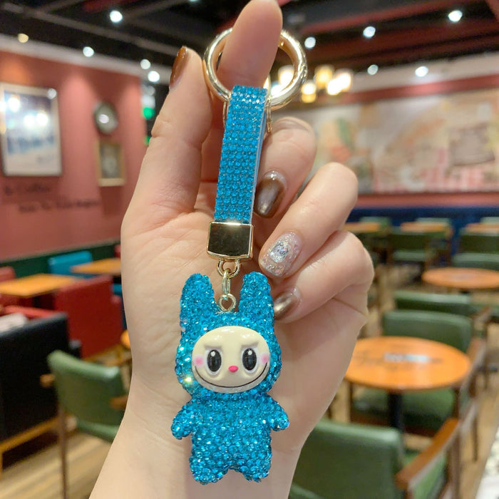 Wholesale Rhinestone-Embellished Rhinestone Keychain