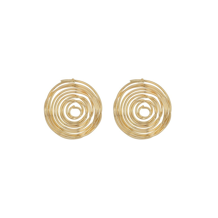 Wholesale Versatile and personalized round threaded thread wrapped earrings