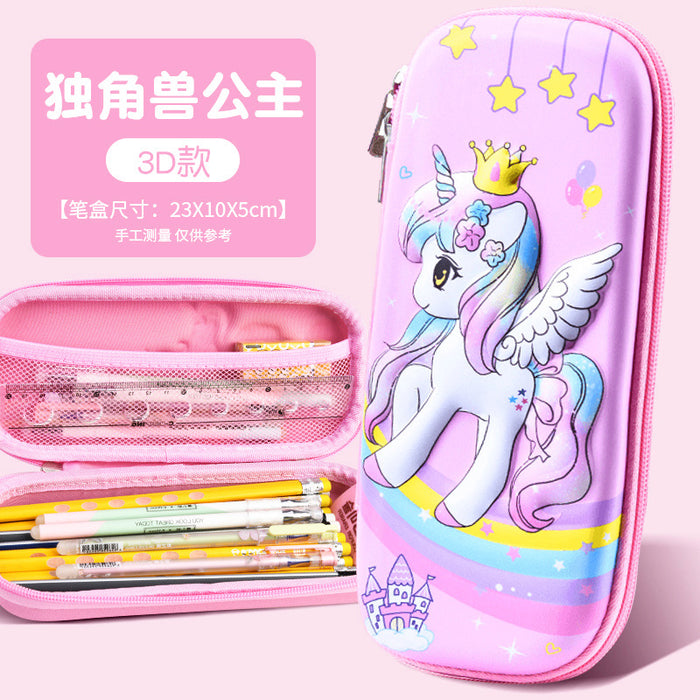 Wholesale New 3D Stereo Stationery Box for Primary School Students Cartoon Eva Pencil Case