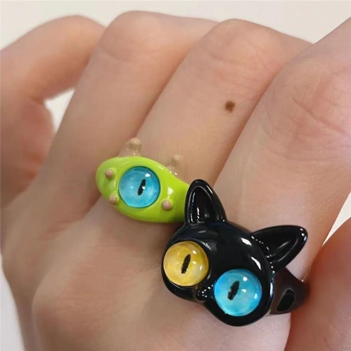 Wholesale Funny ring, niche design, cartoon personality