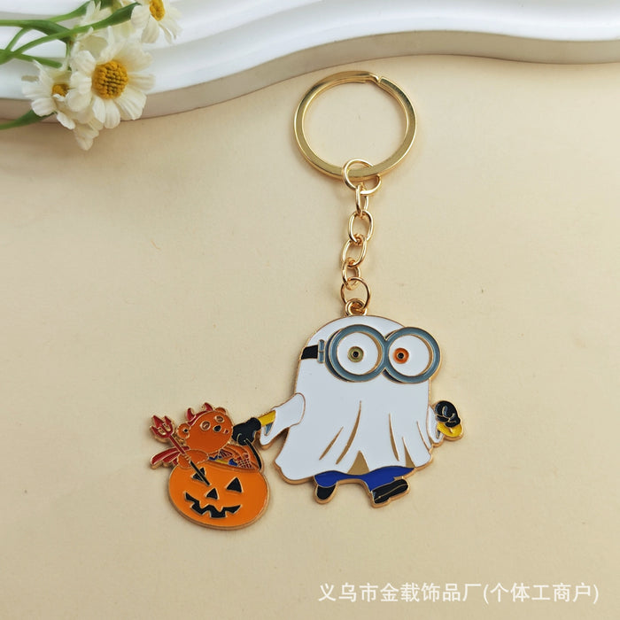 Wholesale Cartoon Pumpkin Keychain Metal Keyring Bag Charm Gift