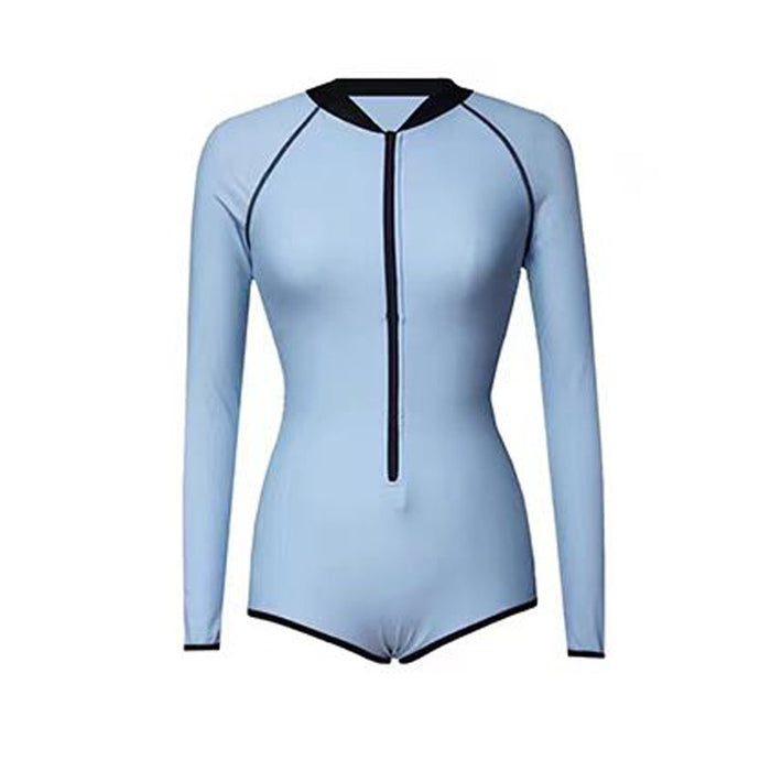 Wholesale Swimwear women's one-piece sports long sleeve small water with sunscreen conservative slim swimming suit hot spring