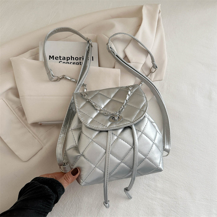 Wholesale Leisure chain hand-held small backpack, new stylish and personalized single shoulder diagonal cross backpack