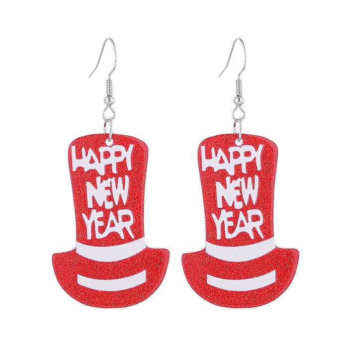 Wholesale Year' s Celebration New Year' s Eve Fireworks Sweet Glitter Acrylic Earrings