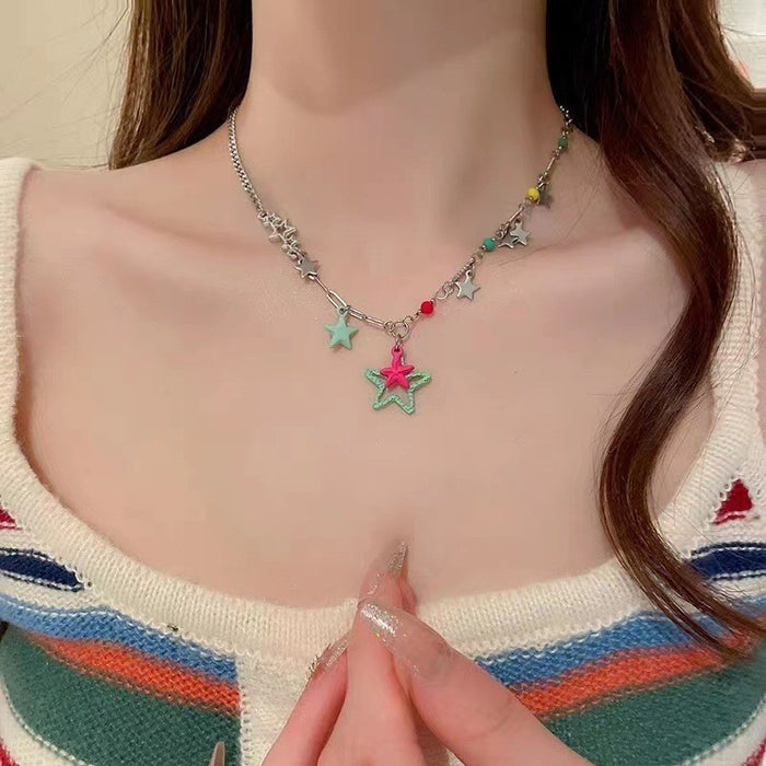 Wholesale color necklace  female accessories clavicle chain