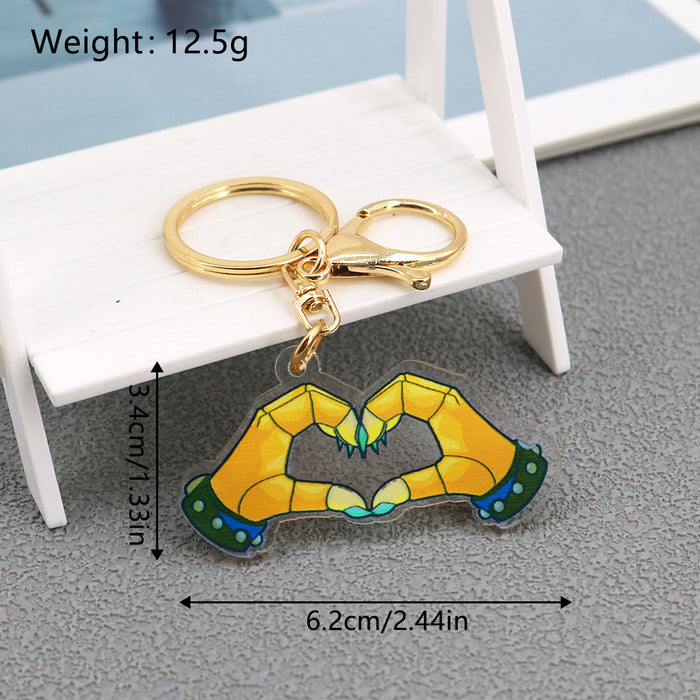 Wholesale Love Gesture Acrylic Keychains JDC-KC-HaoAn014