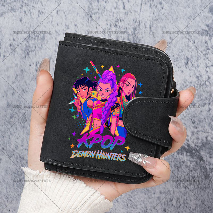 Wholesale Cute Devil Hunter PU Wallet For Women Card Holder Coin Purse Youth Campus Fashion Accessory