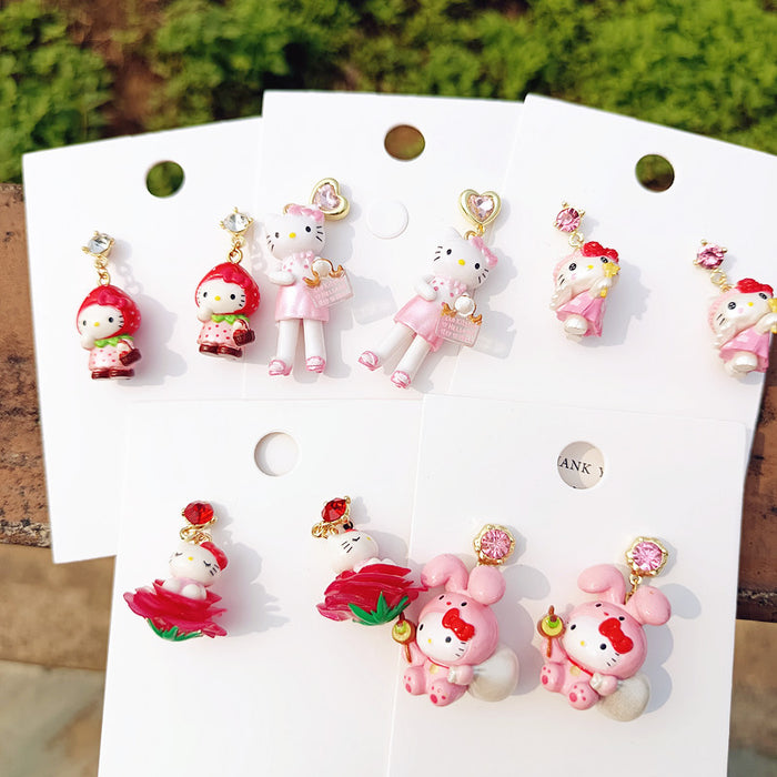 Wholesale Cute Resin Cartoon Earrings JDC-ES-Xiaox018