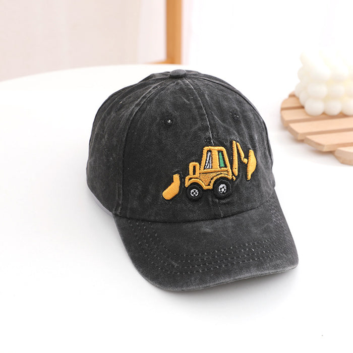 Wholesale Washed Cloth Baseball Cap Cartoon Embroidery  Cap for Boys and Girls