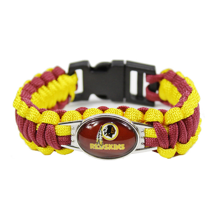Wholesale  Football Team Woven Bracelet Outdoor Lifesaving Bracelet