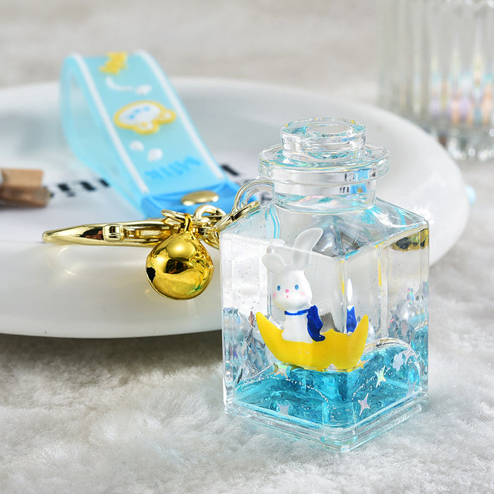 Wholesale Cloud and Sand Pendant Moon Rabbit Keychain