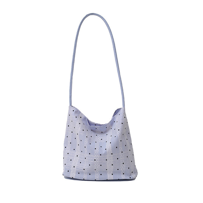 Wholesale Niche polka dot bag, stylish and versatile, single shoulder armpit bag, lightweight and simple bucket bag