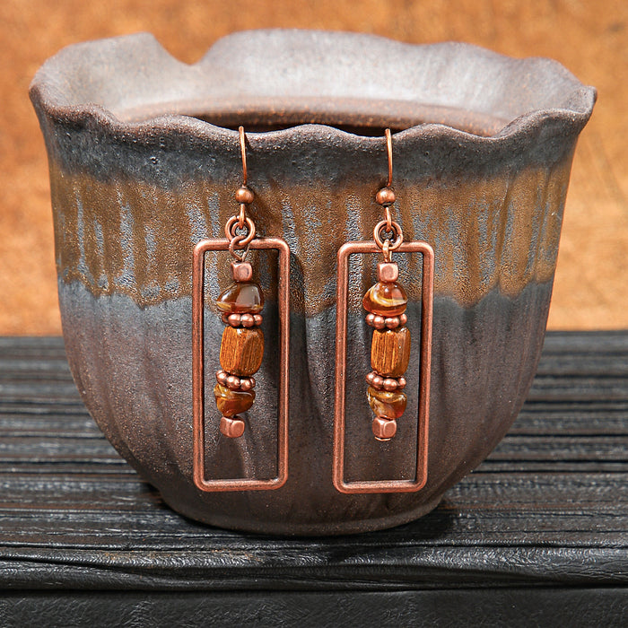 Wholesale Bohemian Tassel Geometric Earrings - Retro Ethnic Style Fashion Accessory MOQ≥2