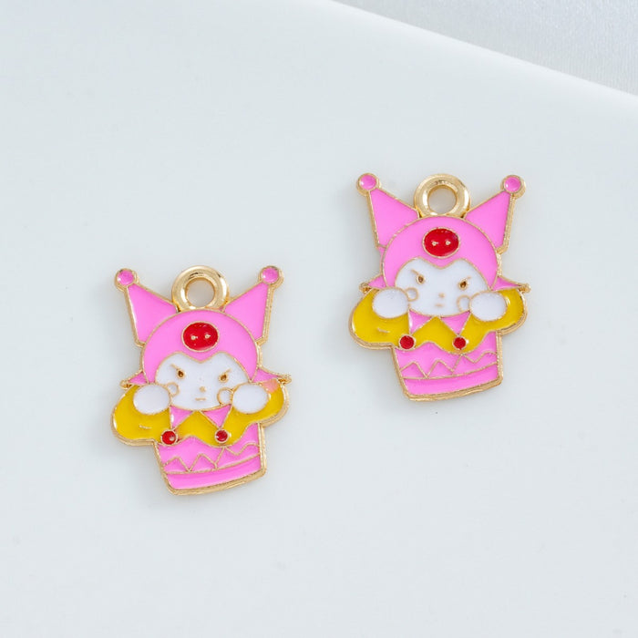 Wholesale 10 PCS DIY Alloy Oil-Drip Cartoon Necklace Pendant