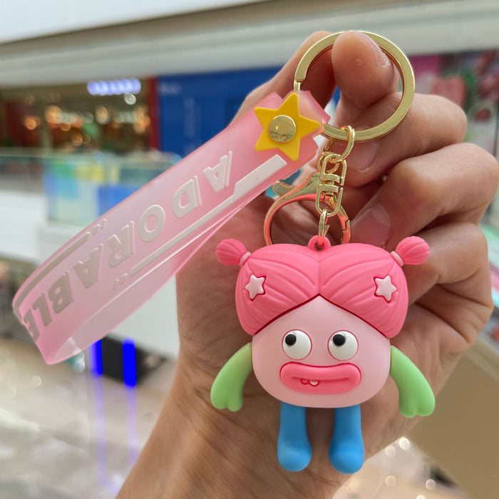 Wholesale Keychain Cute Doll Car Keychain Bag Pendant Doll Grabbing Machine Small Gift Wholesale