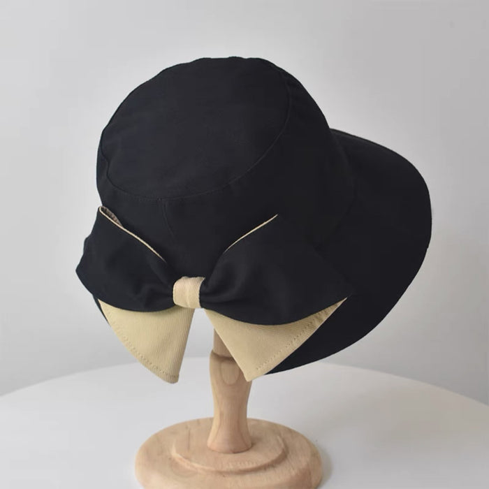 Wholesale Versatile fisherman hat with split back, UV resistant, sun shading bow, fashionable and casual sun shading hat