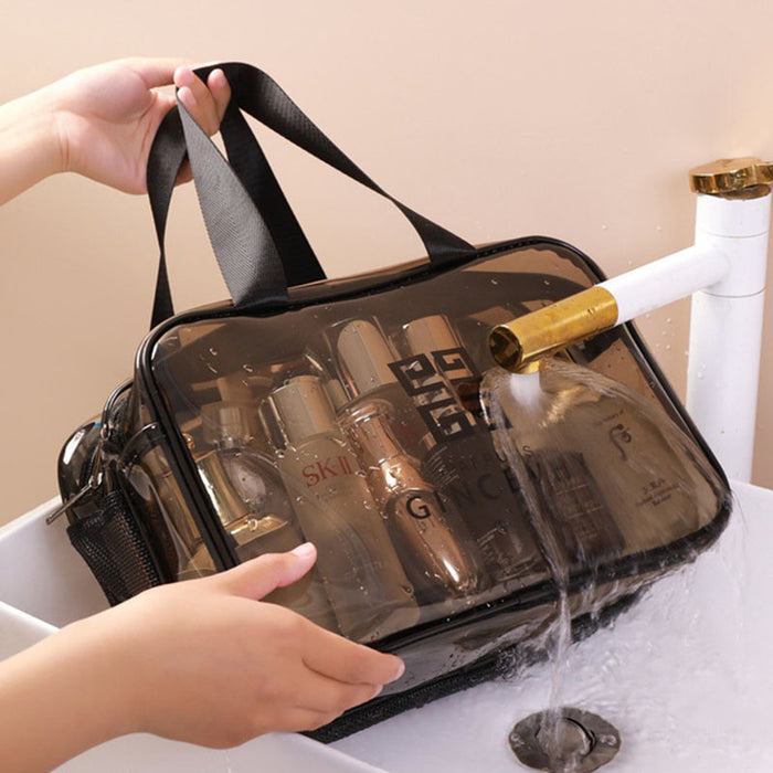 Wholesale Makeup bag PVC double-layer thick transparent dry wet separation swimming bag waterproof fitness bag large capacity toileting bag