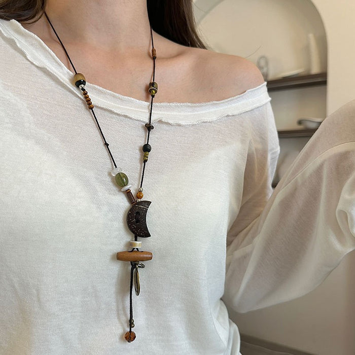 Wholesale Long sweater chain fashionable retro niche temperament high-end versatile necklace